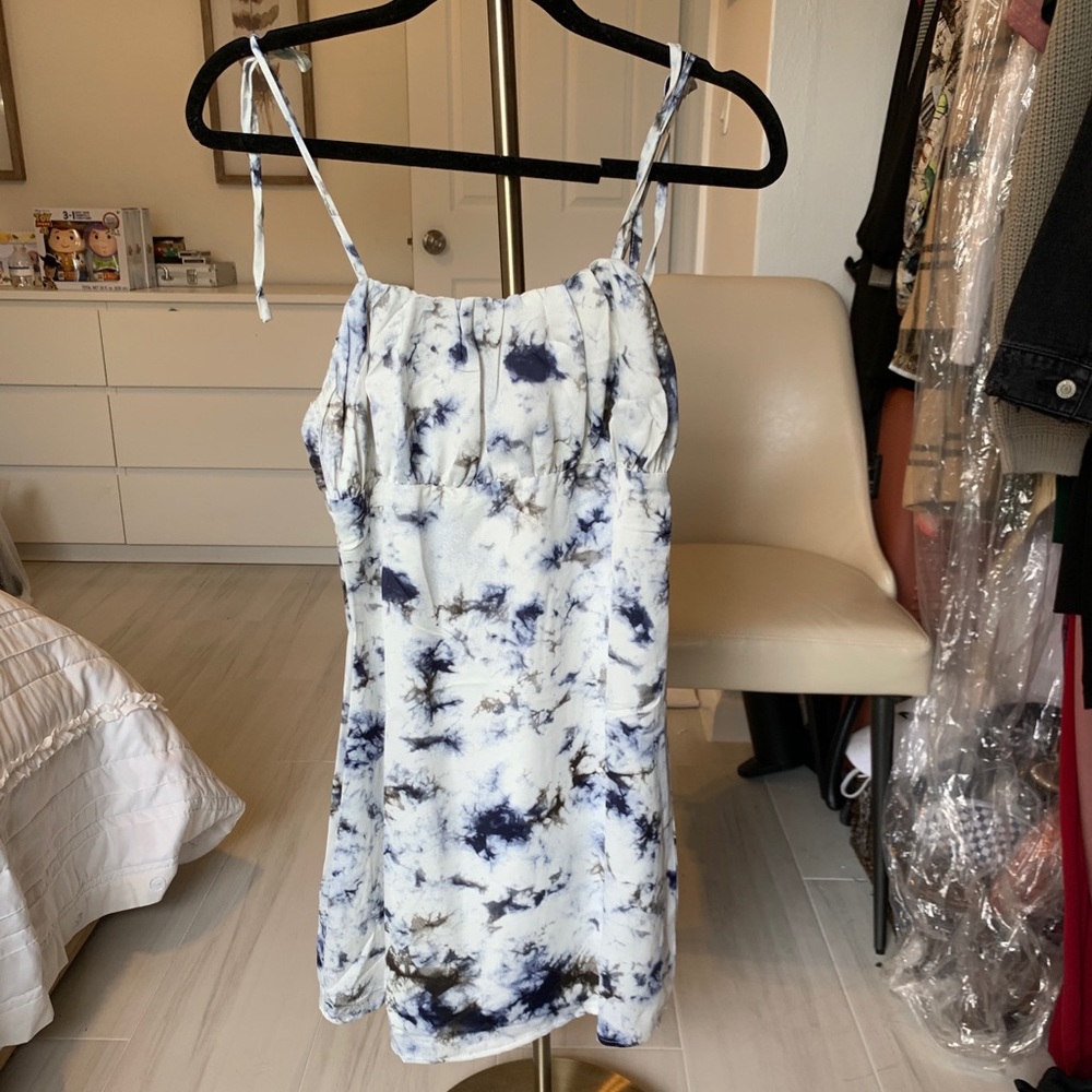 Tie dye milk maid mini dress